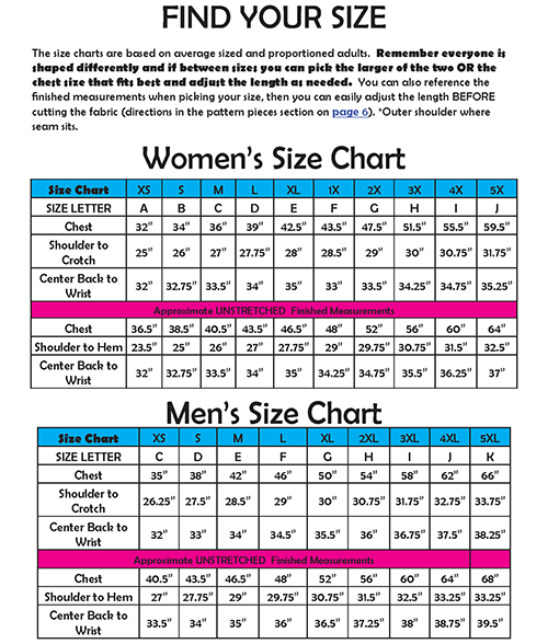 H&H hoodie size chart