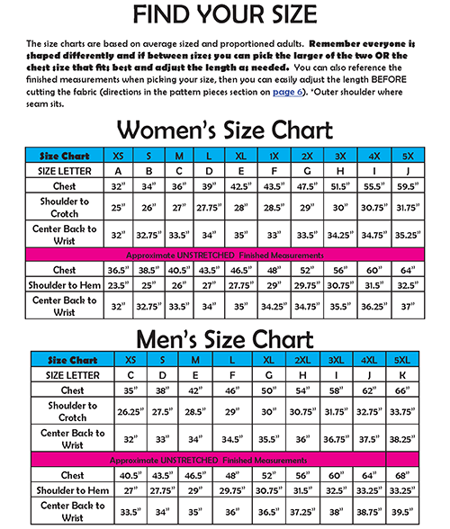 Xs Size Chart