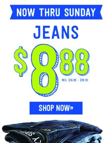 Kids Jeans from Crazy 8 only $8.88!