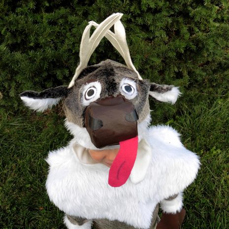 Free SVEN Inspired Reindeer Costume Tutorial & Pattern Pieces. #frozen #Halloween #dressup #diy #eymm #free