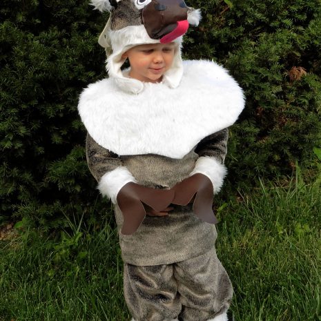 Free SVEN Inspired Reindeer Costume Tutorial & Pattern Pieces. #frozen #Halloween #dressup #diy #eymm #free