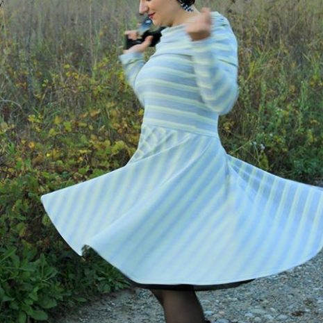 EYMM Off The Shoulder Dress & Peplum #EYMM #DIY #Sewing