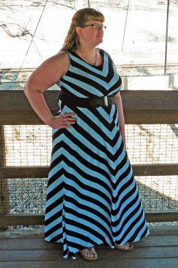 How to Cut Striped Fabric to Create a Chevron Dress